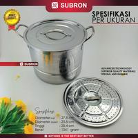 Gambar SUBRON SET 4in1 4 pcs panci Stainless Steel Tebal Panci Kukus Steamer Tinggi Pot Stok Pot Big Size - Warna dari SUBRON KITCHENWARE Kab. Bandung 4 Tokopedia