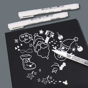 1 PC Spidol Putih Cat Permanen Minyak - Cepat Kering, Tahan Air, Cocok untuk Graffiti & Perlengkapan Kantor!