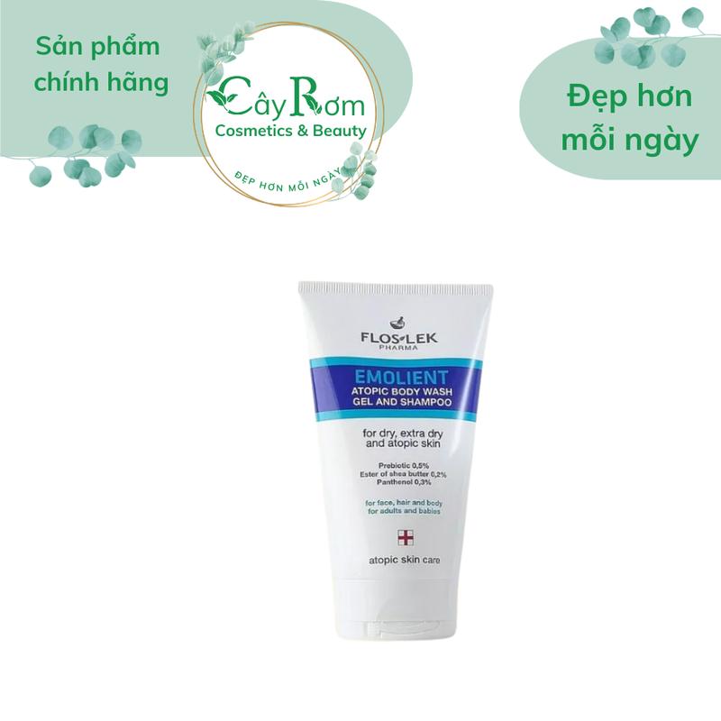   Floslek  Dầu Gội Đầu & Sữa Tắm Cho Da Nhạy Cảm Floslek Atopic Show Body Wash & Sampoo 150ml 
