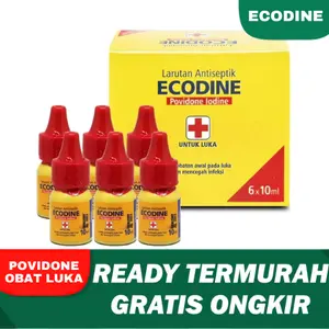 (1 BOX) ONEMED ECODINE 10ML PAK ISI 6 BOTOL -  LARUTAN ANTISEPTIK