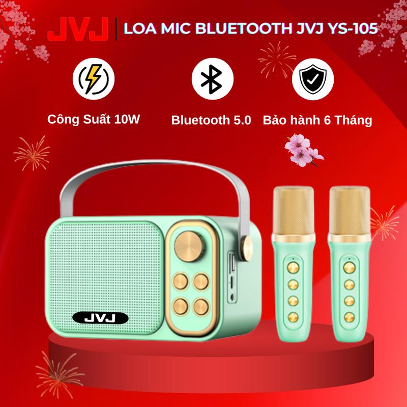 TOP Loa bluetooth mini karaoke kèm mic JVJ YS-103 1 mic / Loa Ys-105 2 mic công suất 10W