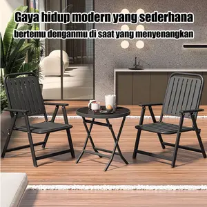 Kursi Lipat Besi Outdoor Portable Tahan Air Beban 200kg