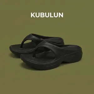 Sandal wanita platform tebal outdoor olahraga anti selip, sol lembut anti aus, senyap, tidak bau, untuk dalam & luar ruangan