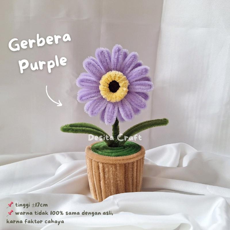 Bunga Pot Kawat Bulu | Pipe Cleaner 4