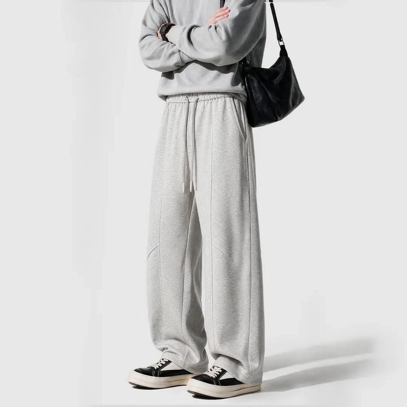 Quần Nỉ Ống Suông  By Young Boi, Quần Nỉ 2 Da Ép Hàn Form Rộng Nam Nữ Unisex Phong Cách Streetwear