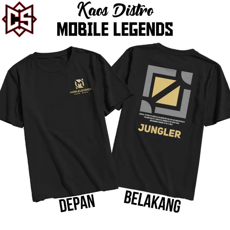 Kaos Baju Distro Game MLBB Mobile Legends Bang-Bang All Roles Lane Exp Jungler Mid Gold Roamer T-shirt 2