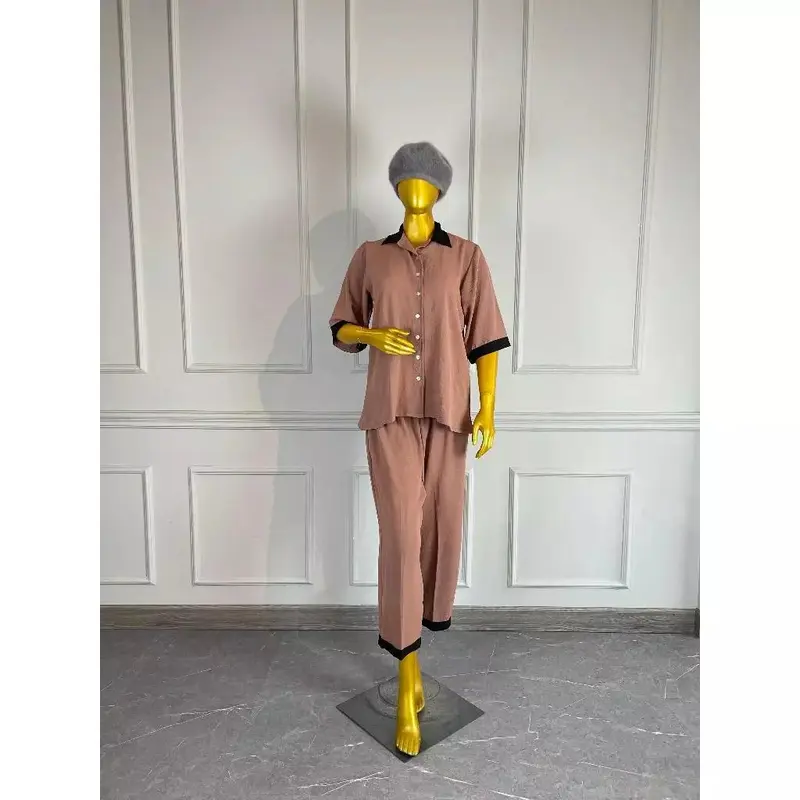 Piyama Set Celana Panjang Crinkle Series Baju Tidur Wanita 2
