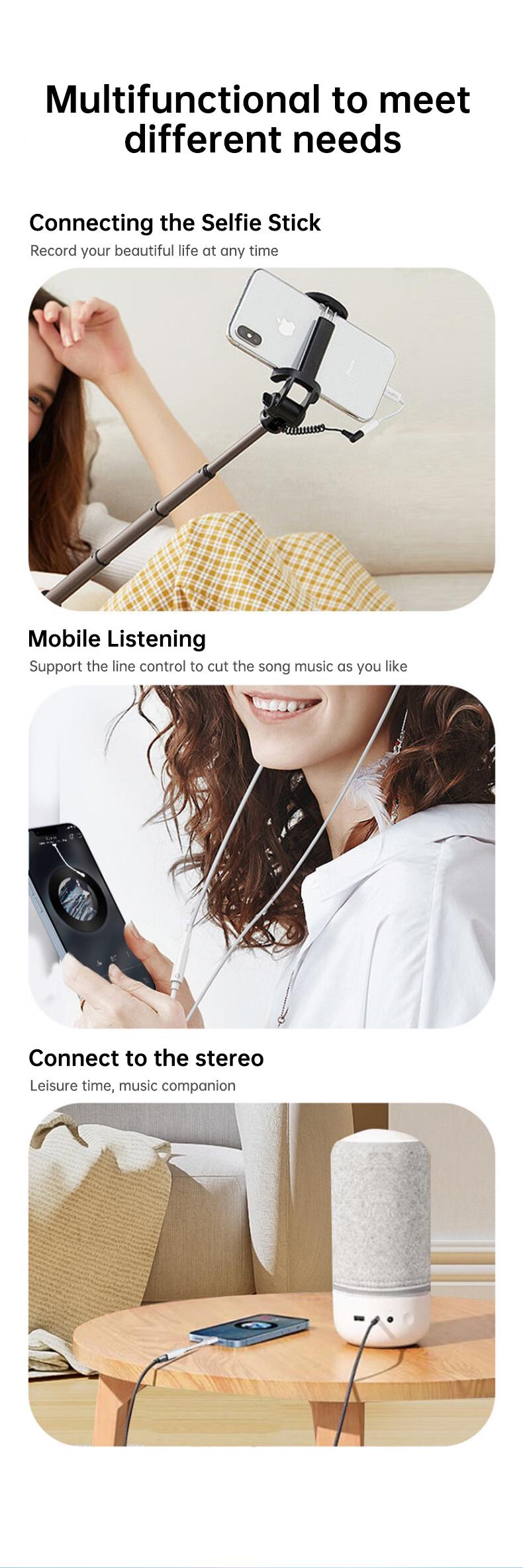 Product Introduction of 【COD】Biaze Apple headphone adapter Lightning to 3.5mm headphone converter suitable for iPhone 141312 ProXs audio conversion head interface 0