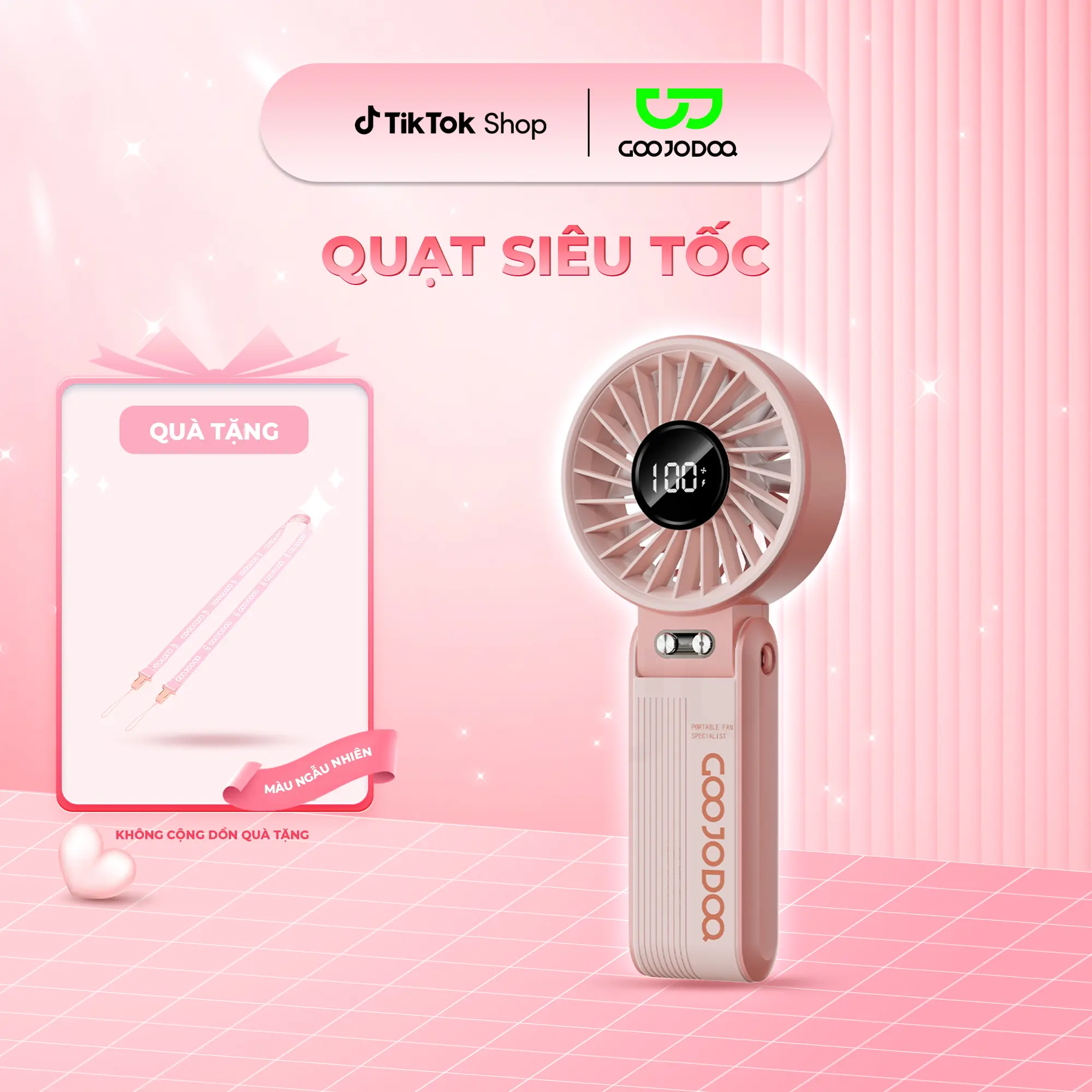 【GOOJODOQ* KOL/KOC】QUẠT CẦM TAY LÀM MÁT SIÊU TỐC TẶNG KÈM DÂY ĐEO , TIỆN LỢI Phụ Kiện Mobile Usb PHÙ HỢP   LÀM QUÀ TẾT, QUÀ CHO NGƯỜI YÊU