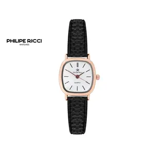 PhiLipe Ricci Jam Tangan Wanita Kulit Kotak Kecil Imut Korea Terbaru 7545 Women Watches Free Box