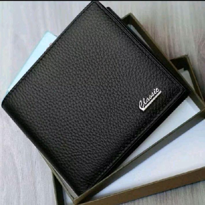 DOMPET DISTRO DOMPET LIPAT PRIA KULIT SINTETIS FREE BOX Hitam 4