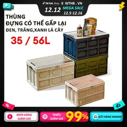 Hộp lưu trữ đồ dã ngoại camping, có thể gấp gọn, bàn cafe tiện lợi