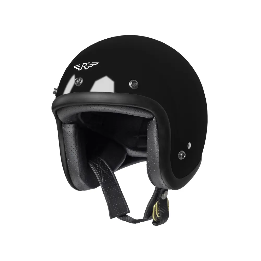 RIMC Doja Black Glossy Helm Retro - Helmet Motorcycle