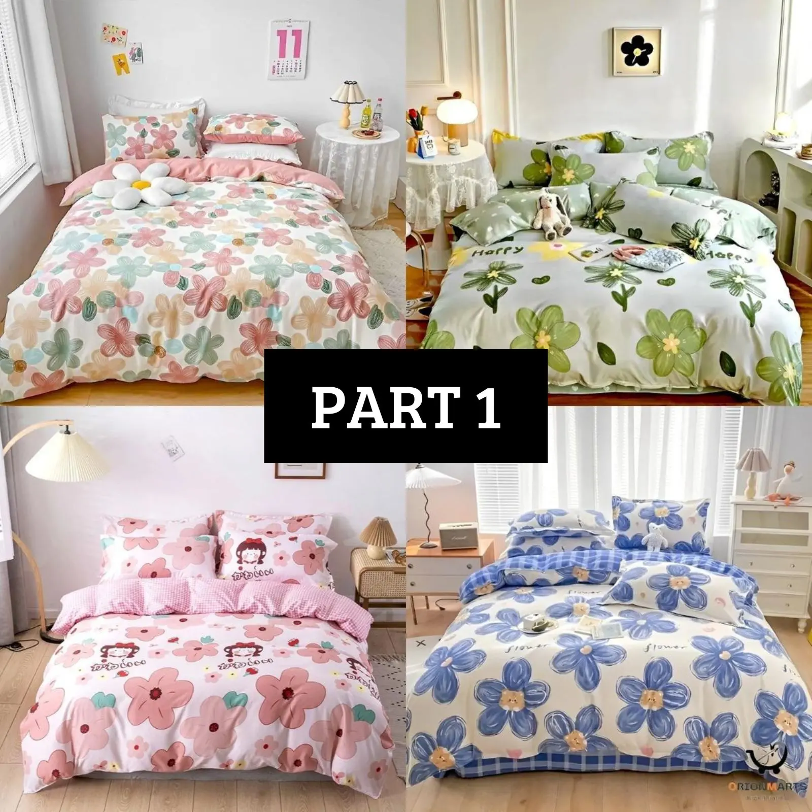SPREI BUNGA AESTHETIC HOMEMADE / SEPREI ANTIGESER MOTIF TERLARIS [120,160,180]