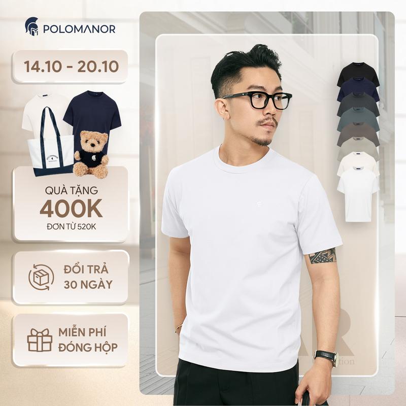 [DEAL SỐC T10] Áo thun nam cổ tròn TSHIRT BASIC, BST Social Circle Menswear vải Cotton cao cấp thoải mái - POLOMANOR