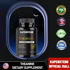 KAPENSTEND L-Theanine - Mengurangi Stres & Kecemasan, 400mg L-Theanine per Serving, 60 Kapsul Lunak