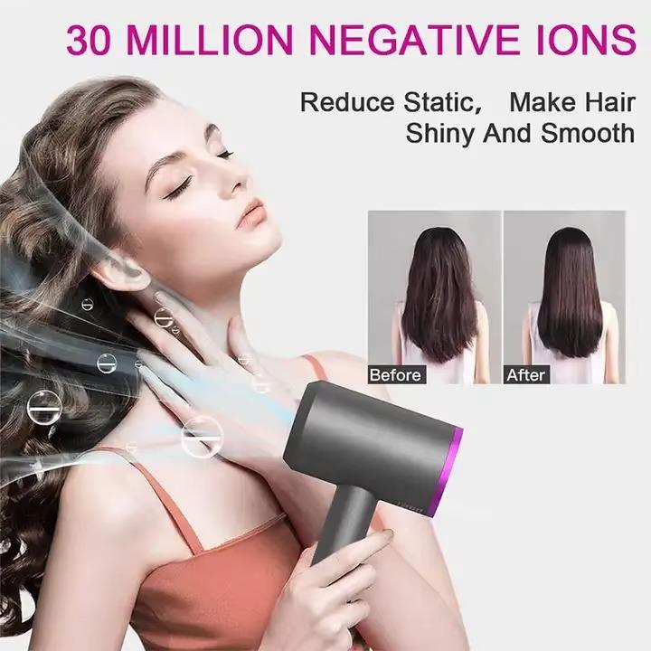 LANSAM Hair Dryer Anion Quick Dry Silent Motor Pengering Rambut 1450W - L1526