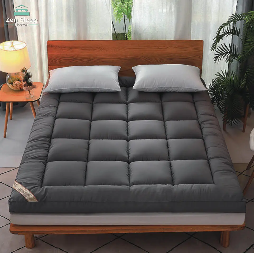 Grey Mattress Tilam Single Tilam queen murah Tatami Topper Velvet Soft Foldable Matress Soft Tilam Murah Lembut Single/Queen/King Furniture