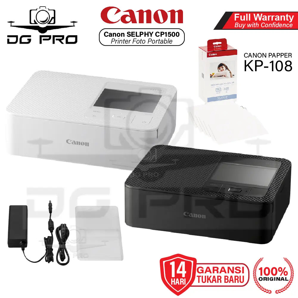 Canon SELPHY CP1500 / CP1000 Compact Photo Printer Foto Portable - CP 1500 / CP 1000 Garansi Resmi