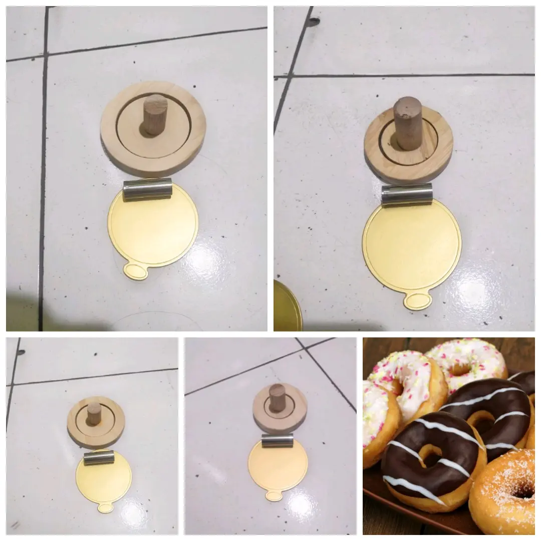 cetakan donat kayu set +alas donat9cm