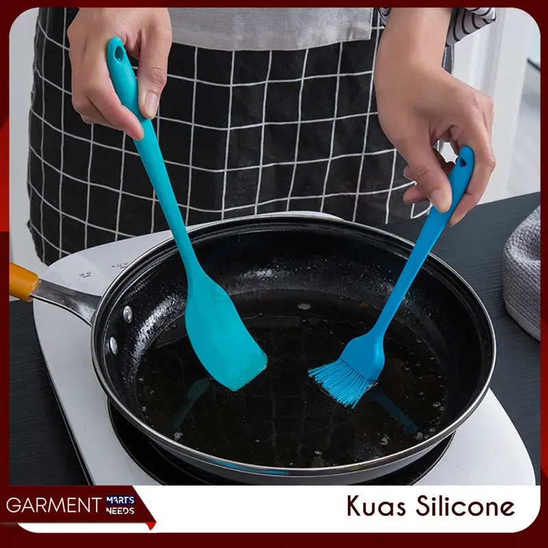 Spatula Masak Kuas Oles Silikon Baking Scraper Pengaduk Adonan Kue Tahan Panas 1