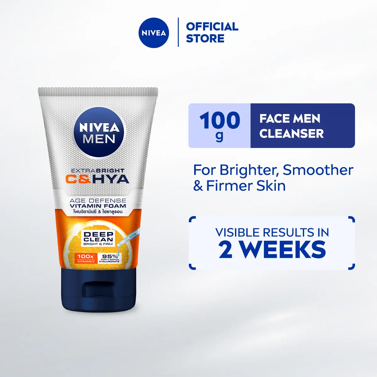 NIVEA Men Extra Bright C&HYA Vitamin Foam 100g