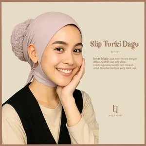 Inner Dagu Turki Instan Anti Slip & Anti Geser / Anti budeg Inner Turki Ciput Dalaman Jilbab Kerudung Wanita - Holly scarf