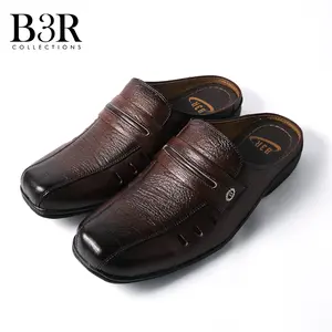 BER Sepatu Sandal Slop Pria Bustong Kulit Asli SB04