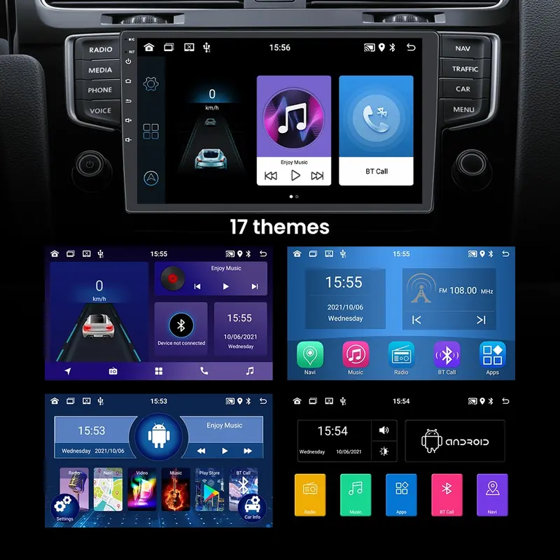 4GB+32GB 8GB+64GB 7/9/10  Inch Android 12 Radio Stereo Mobil  4+32GB  ROM Bluetooth WiFi GPS Navigasi Head Unit dengan Layar IPS 2.5D Android 9 inch Mobil Stereo Radio Car Multimedia MP5 GPS WIFI 4