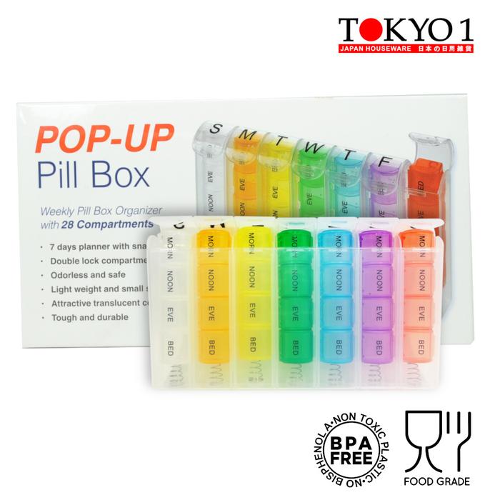 Gambar Tokyo 1 POP-UP Pill Box Kotak obat Pill 923797 - 4580233923797 dari TOKYO 1 Kota Administrasi Jakarta Utara Tokopedia