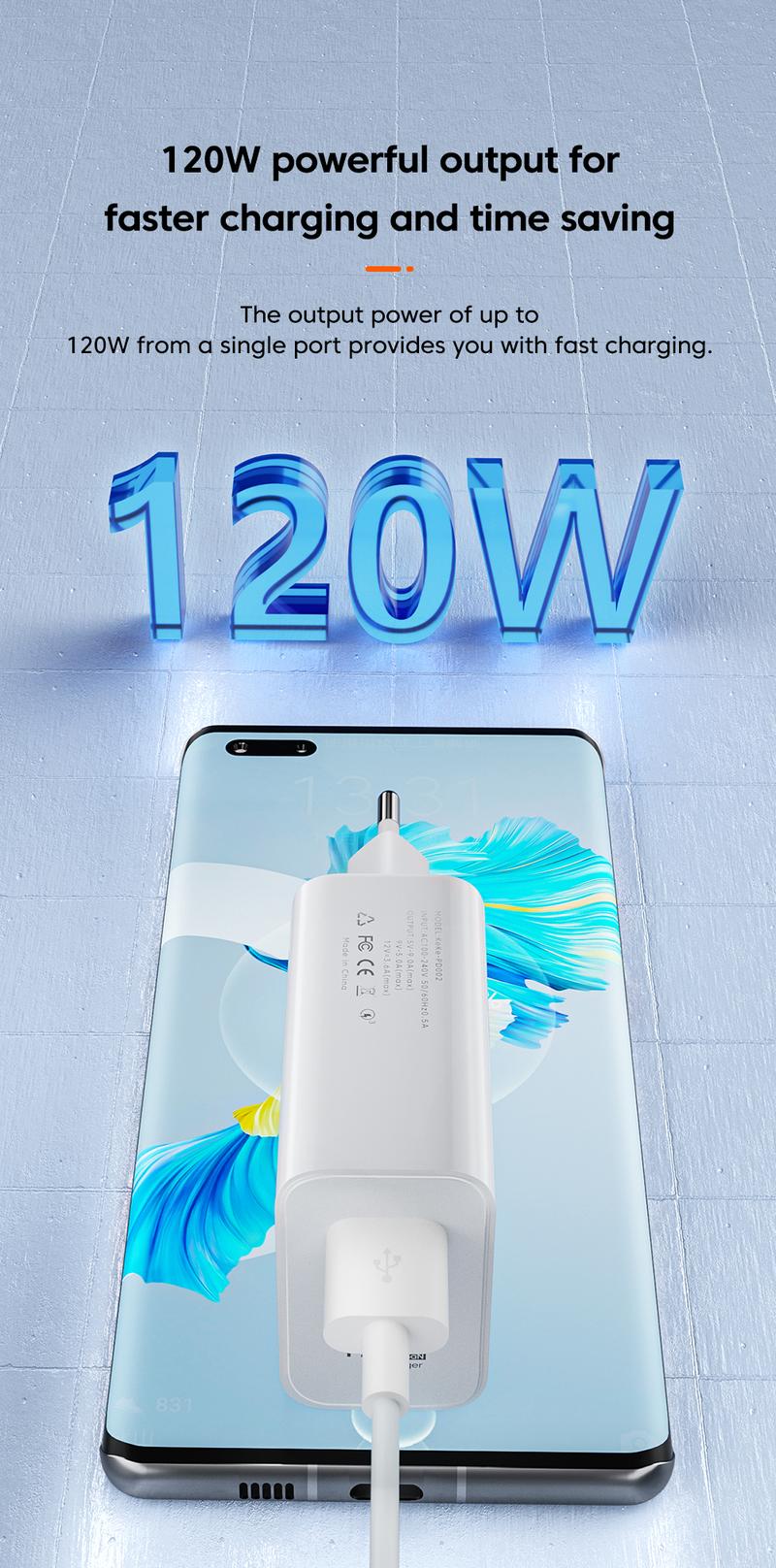 Product Introduction of 120W USB Charger EU/US/UK Standard Super Fast Charging Mobile Phone QC 3.0 Charger Head for iPhone Samsung Galaxy S24 S23 Plus Huawei Xiaomi Redmi Oppo Vivo Y100 Adapter Portable Cellphone Smartphone Electronic 20