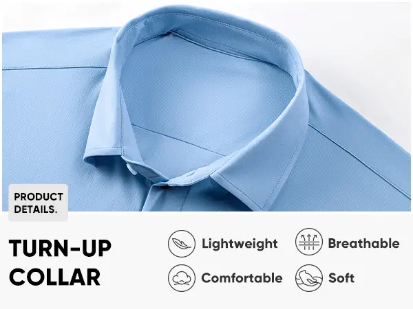 Product Introduction of JMIERR Mens Muscle Fit Dress Shirts Casual Button Down Shirt Short Sleeve Wrinkle-Free Shirts 8