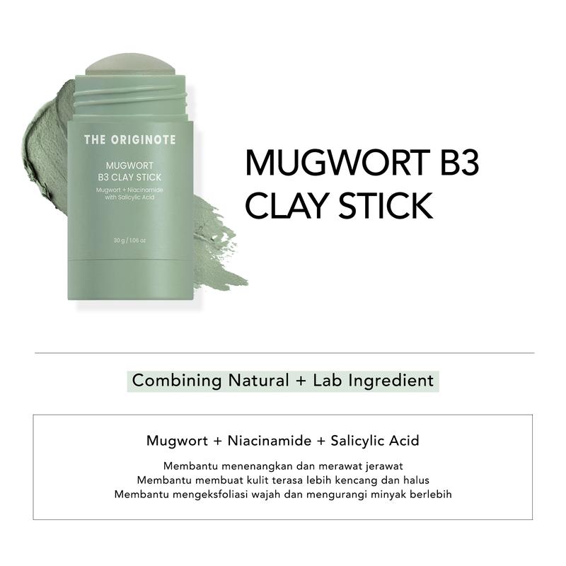 The Originote Bundle Acne Treatment - Soothing Toner + Soothing Moisturizer + Mugwort B3 Clay Stick - Perawatan wajah berjerawat 2
