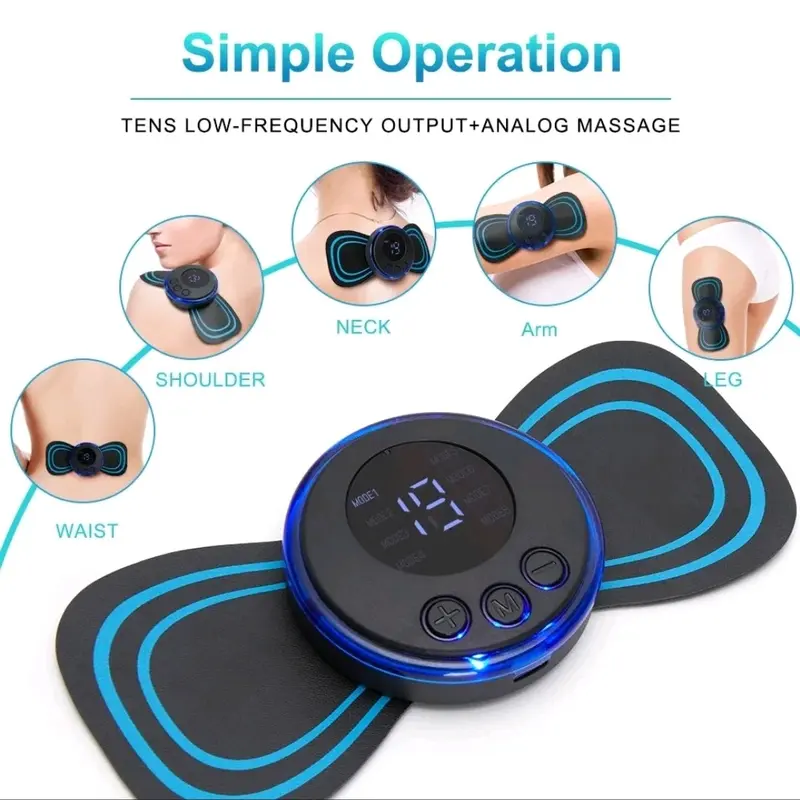 Alat Pijat Elektrik Terapi Leher Memijat Leher Listrik EMS PAD Akupuntur Pijat Punggung Pinggang Kaki Tangan Portable Mini Pad 3