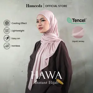 Hameeda - Hawa Instant Square Hijab | Segi Empat Jersey Lembut Segitiga Simple Muslim Simple Muslim
