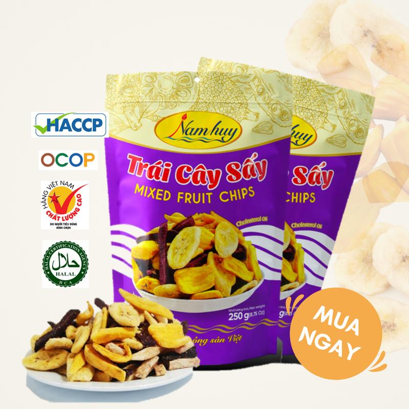 Trái cây sấy 250g Nam Huy (OCOP 4 sao) | Tự nhiên | Thơm ngon giòn xốp 0
