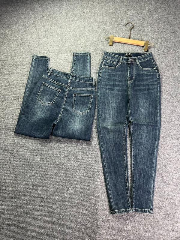 [J-0264] Quần jeans ống ôm nữ vải co giãn lưng cao màu xanh đậm bụi,xanh nhạt,xanh bụi dơ,màu xám ,màu Đen size SML(42-57kg),dài quần 95cm