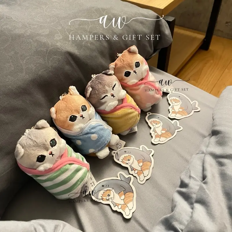 Gantungan Kunci Mofusand Selimut Bobo / Karakter Baby Sleeping Kucing Kitten / Gantungan Boneka 1