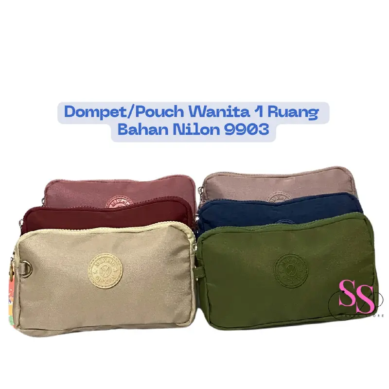 DOMPET/POUCH WANITA 1 RUANG BAHAN NILON 9903 1