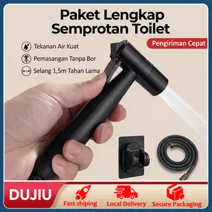 Set Jet Shower Kloset 3 in 1 – Harga Hemat! Tanpa Bor, Selang Fleksibel, Semprotan Kuat, Anti Bocor, Mudah Pasang, WC Bersih Maksimal