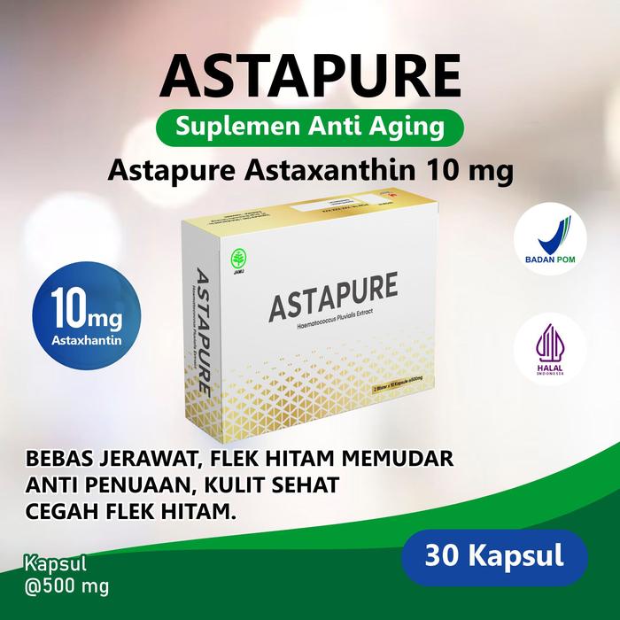 Gambar Suplemen Mutivitamin Astapure Astaxanthin Mencegah Penuaan Dini Anti Aging Keriput Kecantikan Kulit Alami Halal BPOM dari Macak Kosmetik Kab. Cirebon Tokopedia