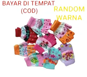 BOBA Sarung Tangan Anak Perempuan 3-7 Tahun Motif Rajut Lucu Bahan Spandek Halus Nyaman BK08-3 Full Karakter Girls Umur 7-10 Tahun Ukuran M