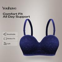 Gambar You've ( YouHave ) BH Bra Brukat Kemben Anti Slip Bra Bh Lem Silikon Silicone Sport Be Ha Balconette Bra Wanita Tanpa Kawat Busa Sedang 3 Kait 100224 - Black, 32 dari YouHave Store Kota Administrasi Jakarta Utara 2 Tokopedia