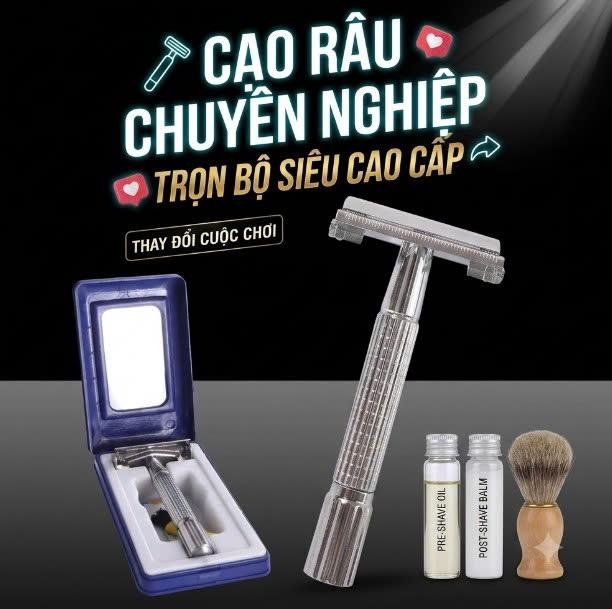 Dao Cạo Râu, Bàn Cạo Râu Inox NANJIE NJ997 Kiểu Dáng Cổ Điển Cao Cấp Lịch Lãm