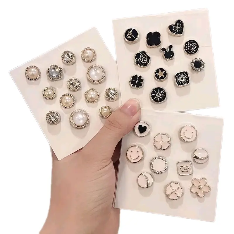 10PCS Bros Dagu Hijab Pin Bros Hijab Kancing Tanpa Kancing bisa dilepas - Clips Peniti