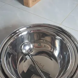 Spesial Indah Putri - 3 PCS Baskom Premium SUS 304 Ukuran 32, 34, 38CM Free 1 Pcs Centong Baskom Premium Masak Baskom Cuci Sayur Buah