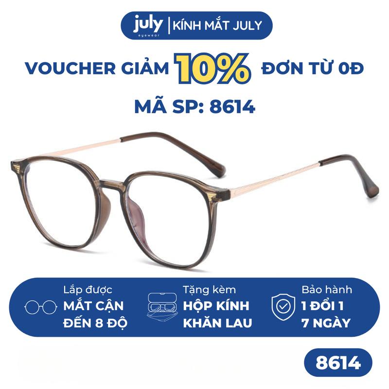 Gọng kính cận nam nữ dáng oval thiên vuông phong cách Hàn Quốc unisex dễ đeo hợp với nhiều dáng mặt 8614 Mắt Kính Voi polycarbonate 【 đen ac1.1 Hat