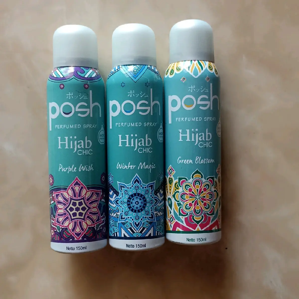 [ Paket Hemat 3 pcs ] Posh Hijab Body Spray - Purple wish - Winter Magic - Gren Blossom