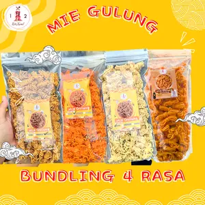 BUNDLING SEMUA RASA 4PCS 230GRAM MIE GULUNG CETAR (ORIGINAL, PEDAS MANIS, PEDAS ASIN & KETUMBAR)