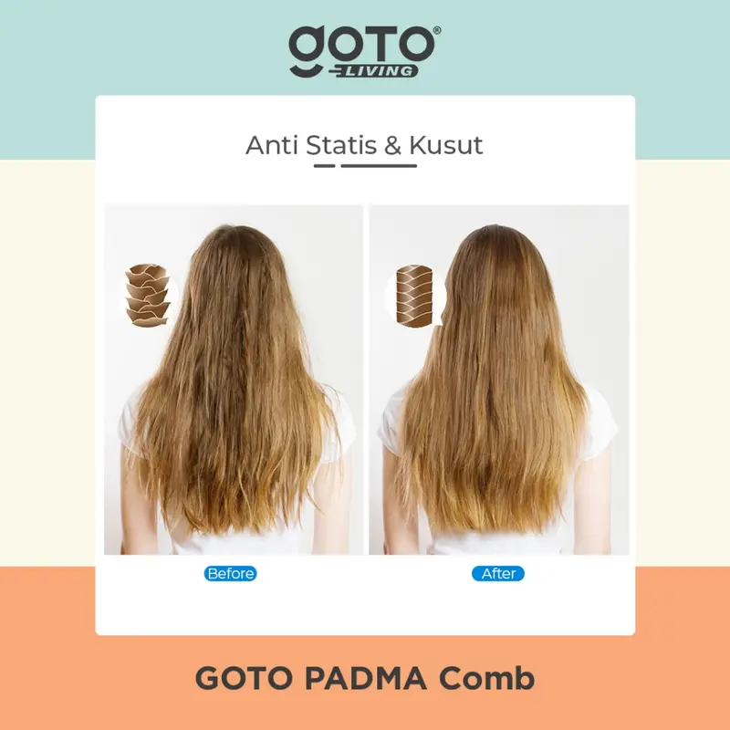 Goto [COD] Padma Comb Sisir Rambut Anti Statis Kusut Rontok Pria Wanita 1